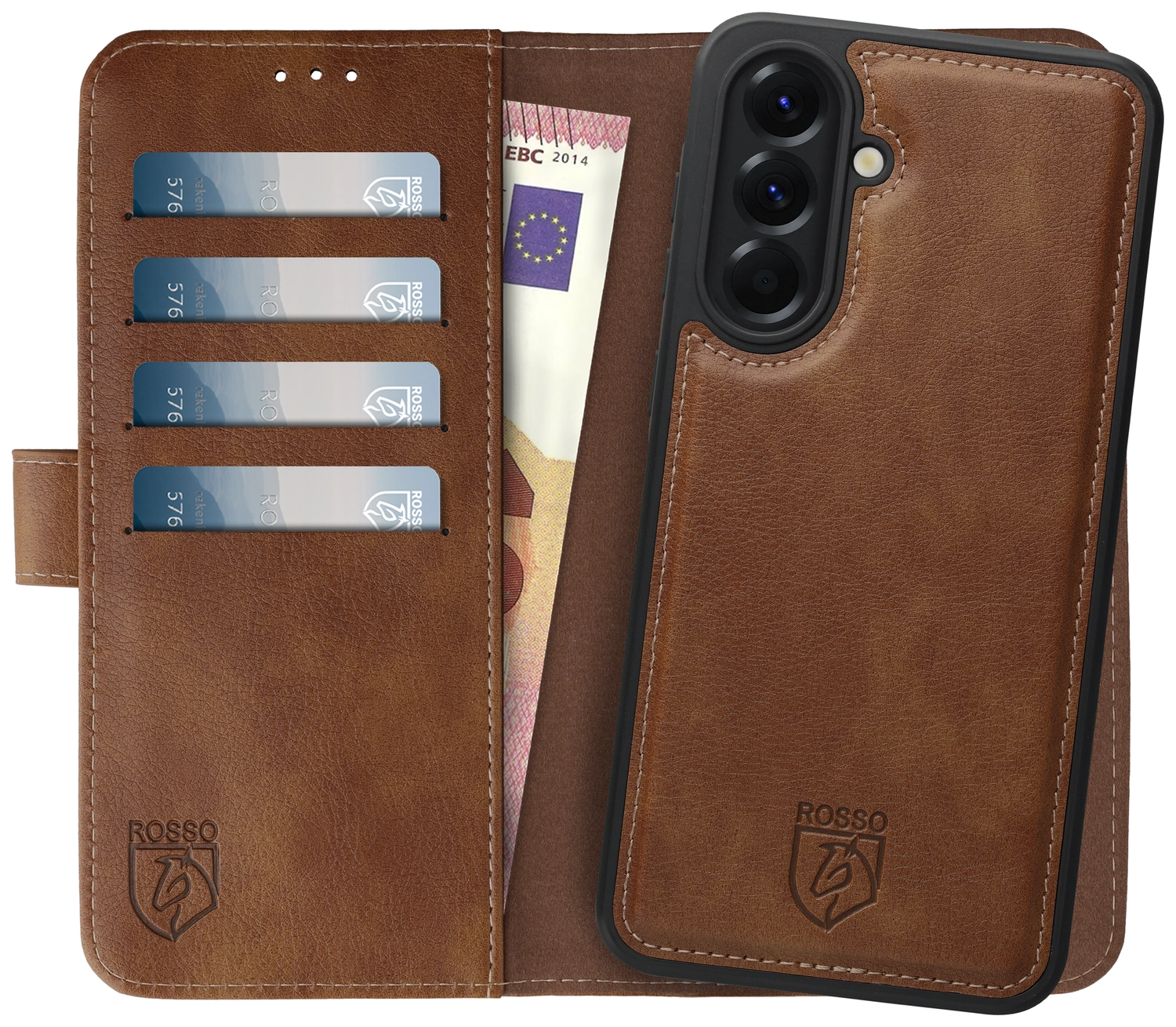 Rosso Element Uitneembaar 2-in-1 Samsung Galaxy A56 Hoesje Bruin afbeelding 1