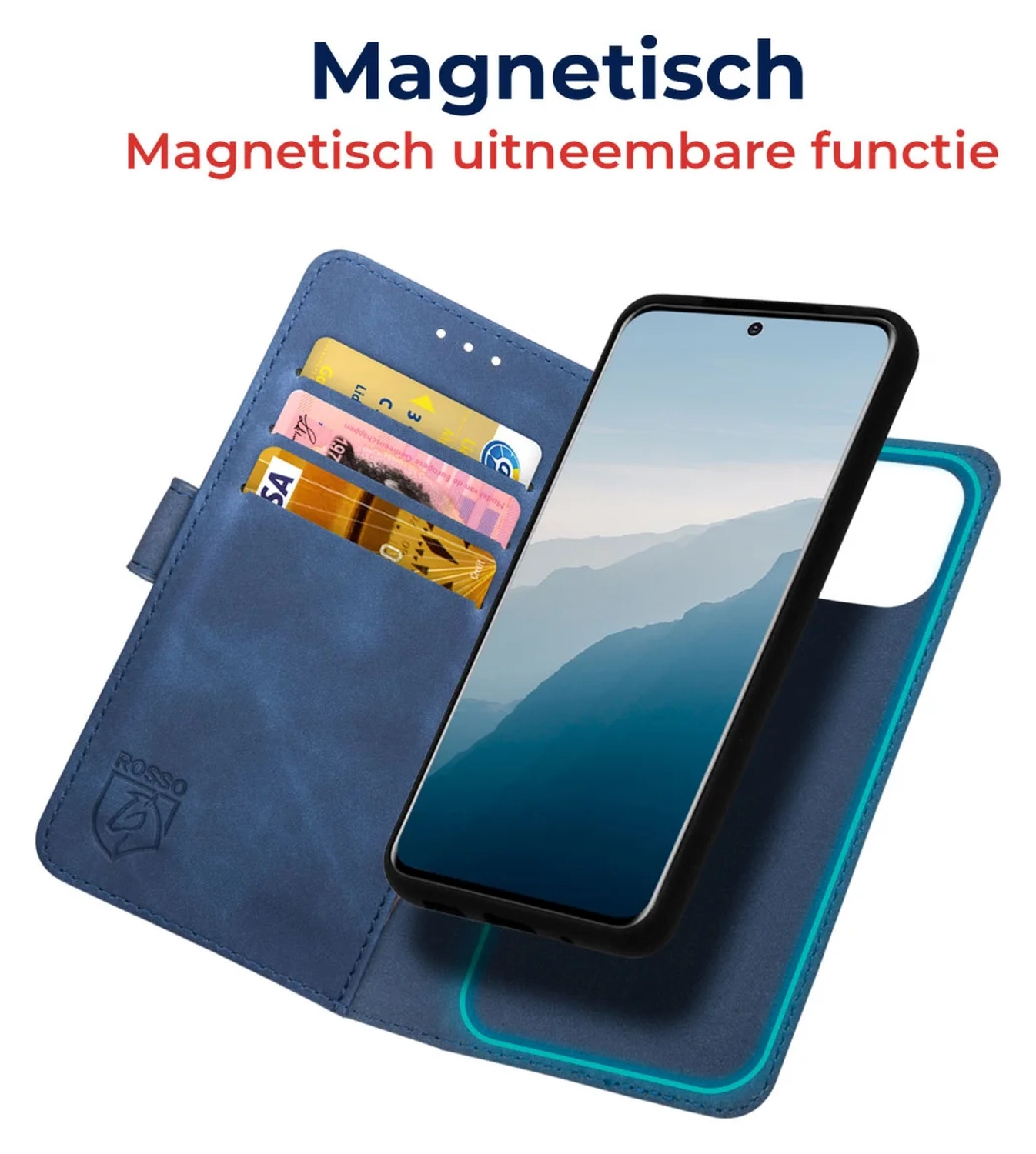 Rosso Element Uitneembaar 2-in-1 Samsung Galaxy A56 Hoesje Blauw afbeelding 6