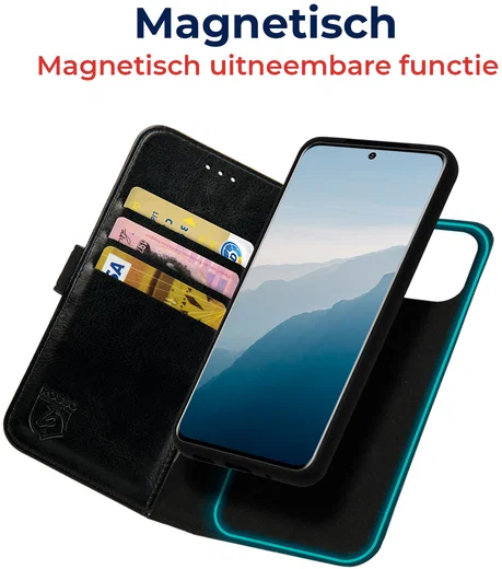 Rosso Element Uitneembaar 2-in-1 Apple iPhone 17e / 16e Hoesje Zwart afbeelding 2