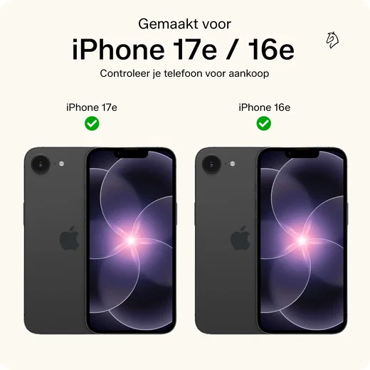 Rosso Element Uitneembaar 2-in-1 Apple iPhone 17e / 16e Hoesje Zwart afbeelding 2