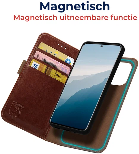 Rosso Element Uitneembaar 2-in-1 Apple iPhone 17e / 16e Hoesje Bruin afbeelding 2