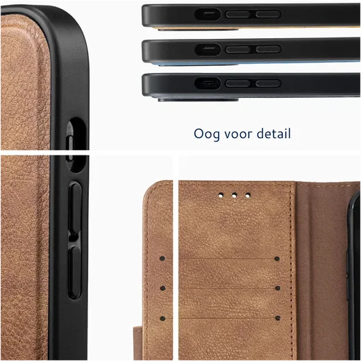 Rosso Element Uitneembaar 2-in-1 Apple iPhone 17e / 16e Hoesje Bruin afbeelding 4