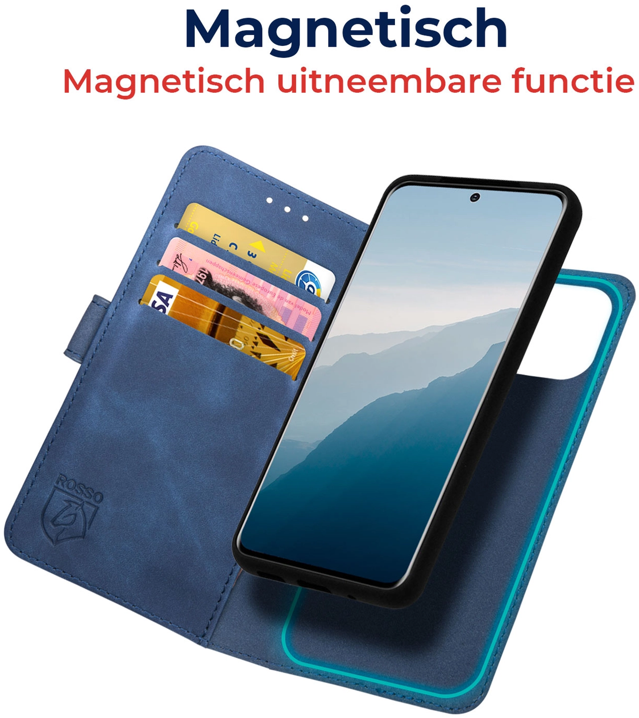 Rosso Element Uitneembaar 2-in-1 Apple iPhone 17e / 16e Hoesje Blauw afbeelding 2