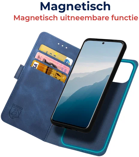 Rosso Element Uitneembaar 2-in-1 Apple iPhone 17e / 16e Hoesje Blauw afbeelding 2