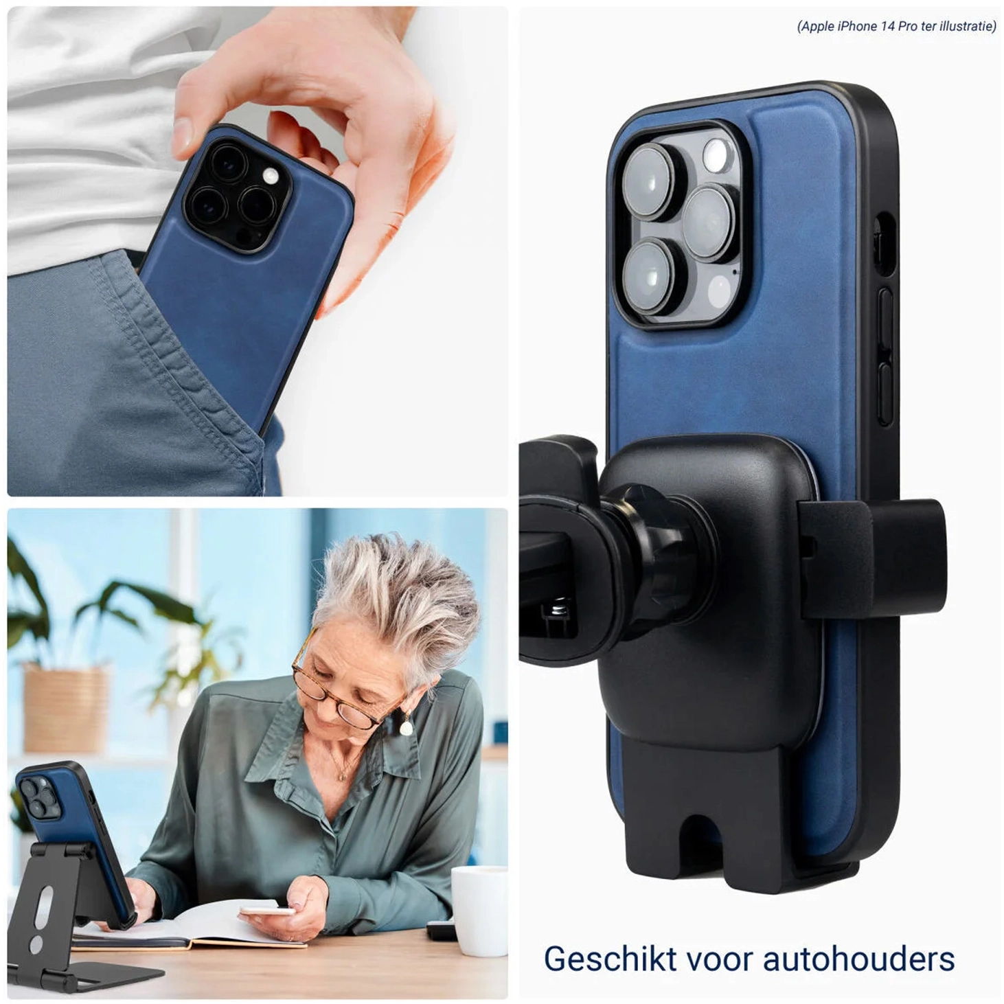 Rosso Element Uitneembaar 2-in-1 Apple iPhone 17e / 16e Hoesje Blauw afbeelding 6