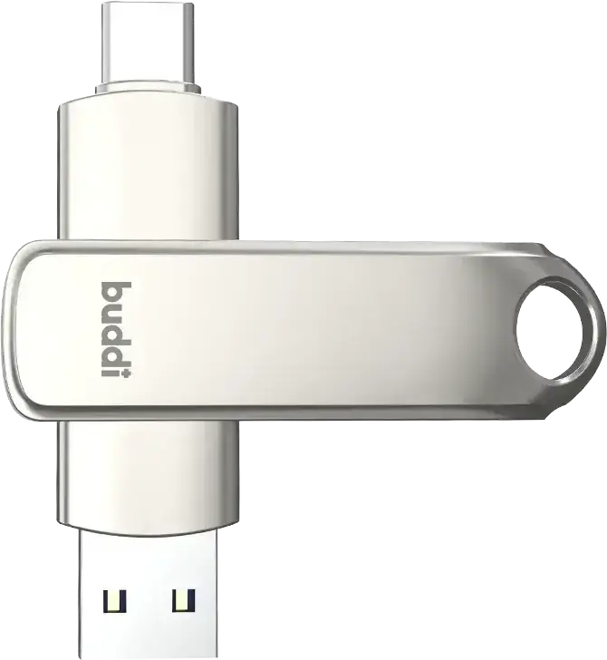 Buddi USB-A en USB-C Stick Dual Geheugenstick 64GB Grijs (3-Pack) afbeelding 9