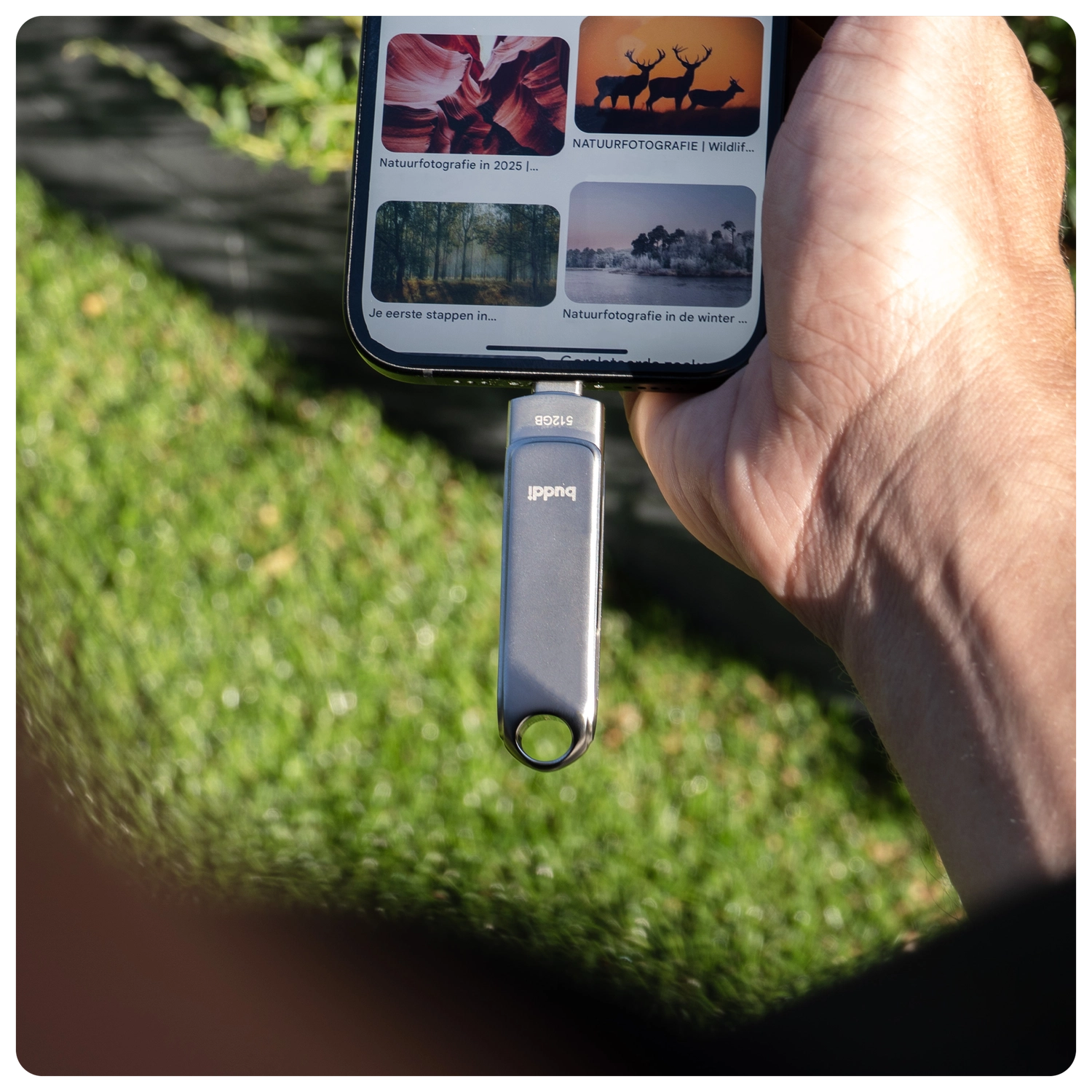 Buddi USB-A en USB-C Stick Dual Geheugenstick 128GB Grijs (3-Pack) afbeelding 13