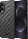 NEKIT Fiber Samsung Galaxy S25 Edge Hoesje MagSafe / Qi2 Kevlar Dun Zwart afbeelding 2
