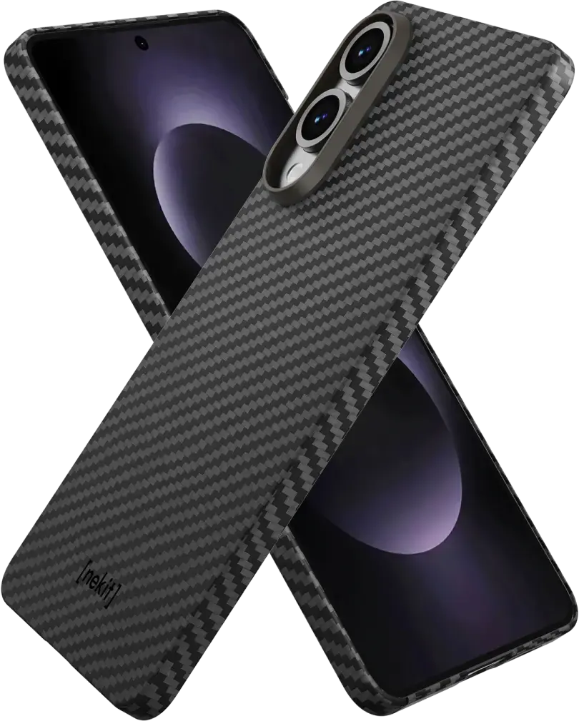 NEKIT Fiber Samsung Galaxy S25 Edge Hoesje MagSafe / Qi2 Kevlar Dun Zwart afbeelding 12