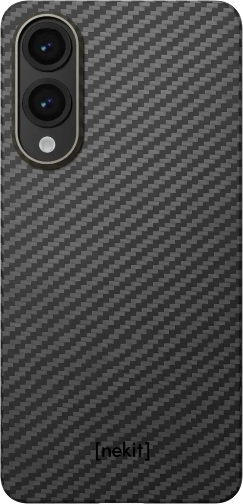 NEKIT Fiber Samsung Galaxy S25 Edge Hoesje MagSafe / Qi2 Kevlar Dun Zwart afbeelding 14