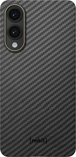 NEKIT Fiber Samsung Galaxy S25 Edge Hoesje MagSafe / Qi2 Kevlar Dun Zwart afbeelding 14