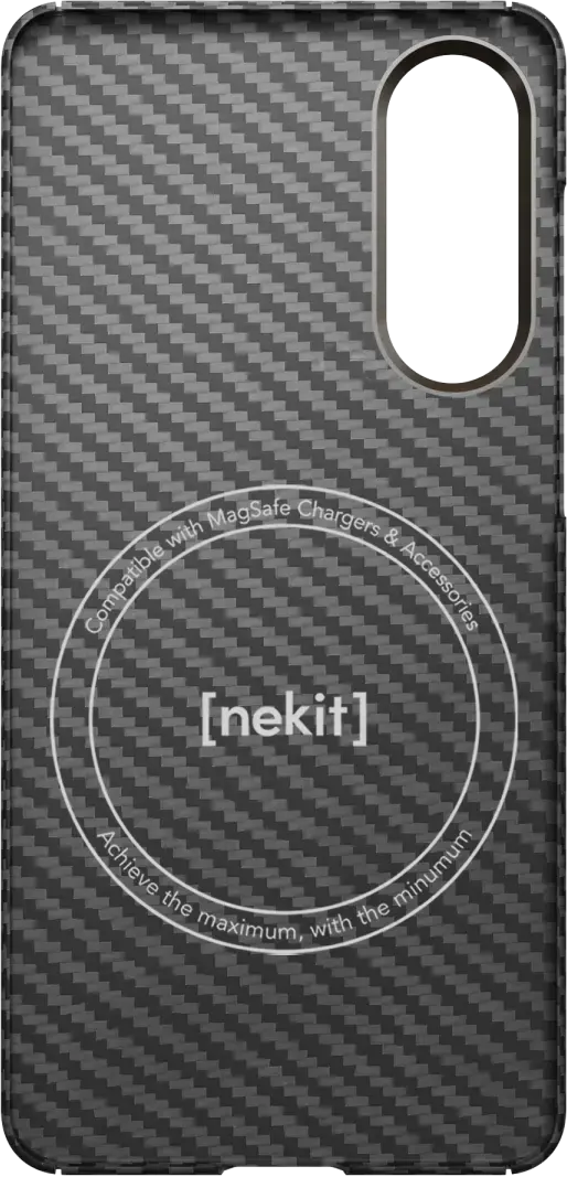 NEKIT Fiber Samsung Galaxy S25 Edge Hoesje MagSafe / Qi2 Kevlar Dun Zwart afbeelding 16