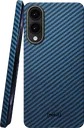 NEKIT Fiber Samsung Galaxy S25 Edge Hoesje MagSafe / Qi2 Kevlar Dun Blauw