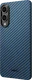 NEKIT Fiber Samsung Galaxy S25 Edge Hoesje MagSafe / Qi2 Kevlar Dun Blauw afbeelding 15