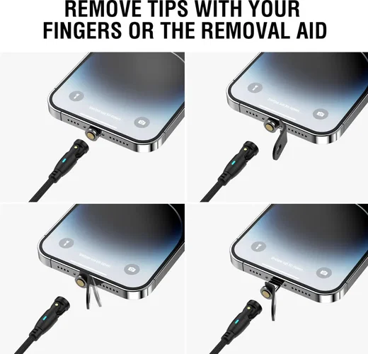 4smarts USB-C naar USB-C 240W Magnetische Oplaad Kabel PD 1.8 Meter Zwart afbeelding 8