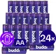 Buddi Oplaadbare AA Batterijen 2.800 mAh 1.2V 24 Stuks