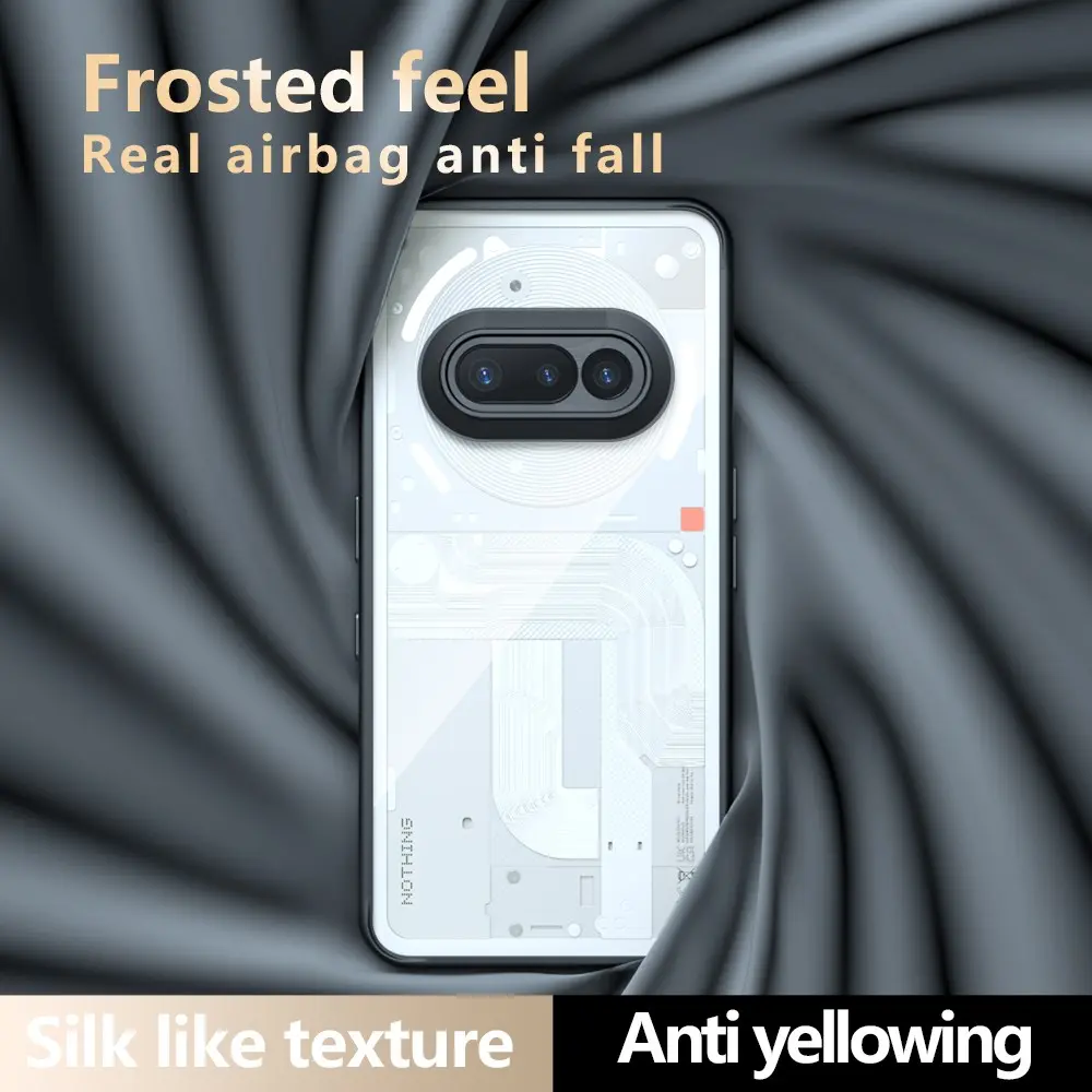 Nothing Phone (3a) Hoesje Matte Back Cover Zwart afbeelding 2