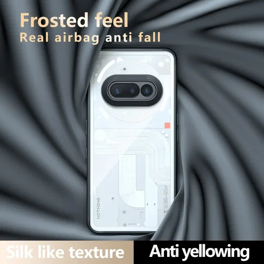 Nothing Phone (3a) Hoesje Matte Back Cover Zwart afbeelding 2