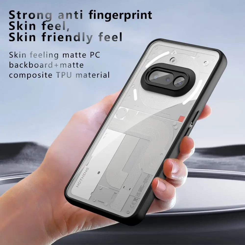 Nothing Phone (3a) Hoesje Matte Back Cover Zwart afbeelding 8