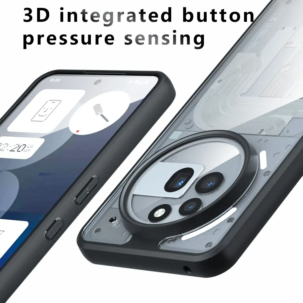 Nothing Phone (3a) Pro Hoesje Matte Back Cover Zwart afbeelding 9
