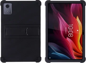 Lenovo Tab K11 Plus Kinder Tablethoes Siliconen met Kickstand Zwart