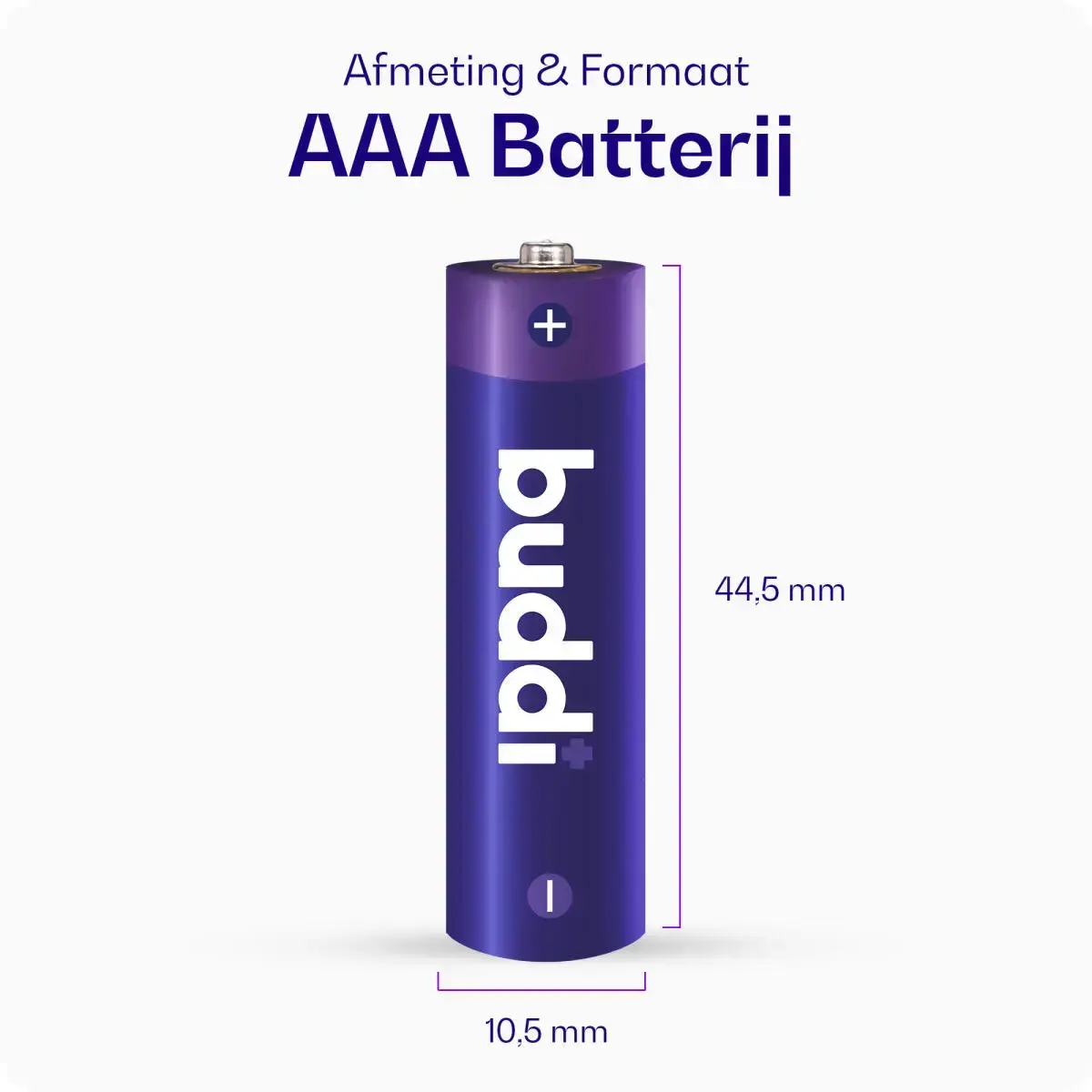 Buddi Oplaadbare AAA Batterijen 1.200 mAh 1.2V 12 Stuks afbeelding 4
