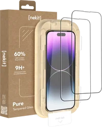 NEKIT Pure Apple iPhone 14 Pro Max Tempered GRS Glass Installatiebox (2-Pack) afbeelding