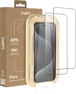 NEKIT Pure Apple iPhone 15 Pro Max Tempered GRS Glass Installatiebox (2-Pack)