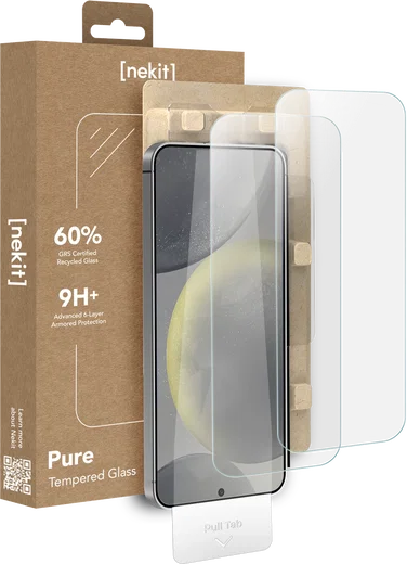 NEKIT Pure Samsung Galaxy S24 Tempered GRS Glass Installatiebox (2-Pack) afbeelding 1