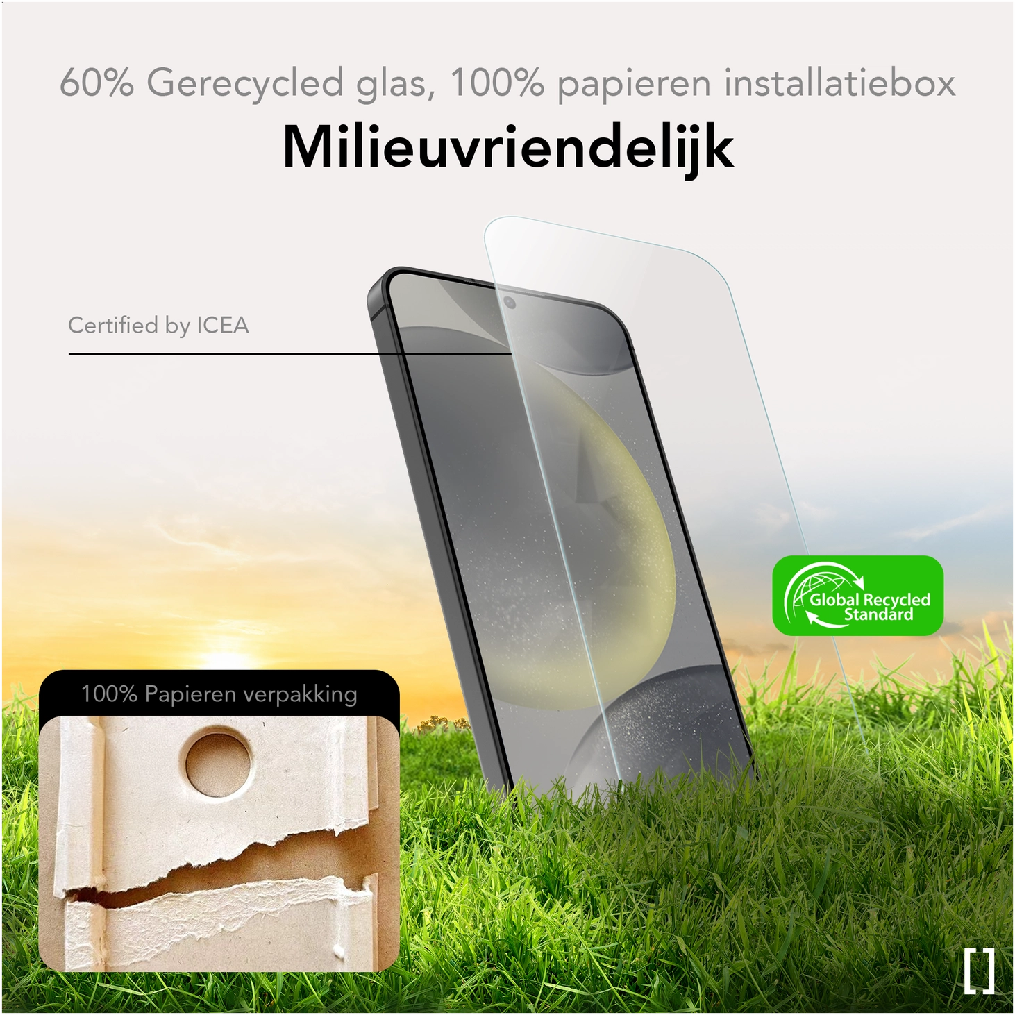 NEKIT Pure Samsung Galaxy S24 Tempered GRS Glass Installatiebox (2-Pack) afbeelding 5