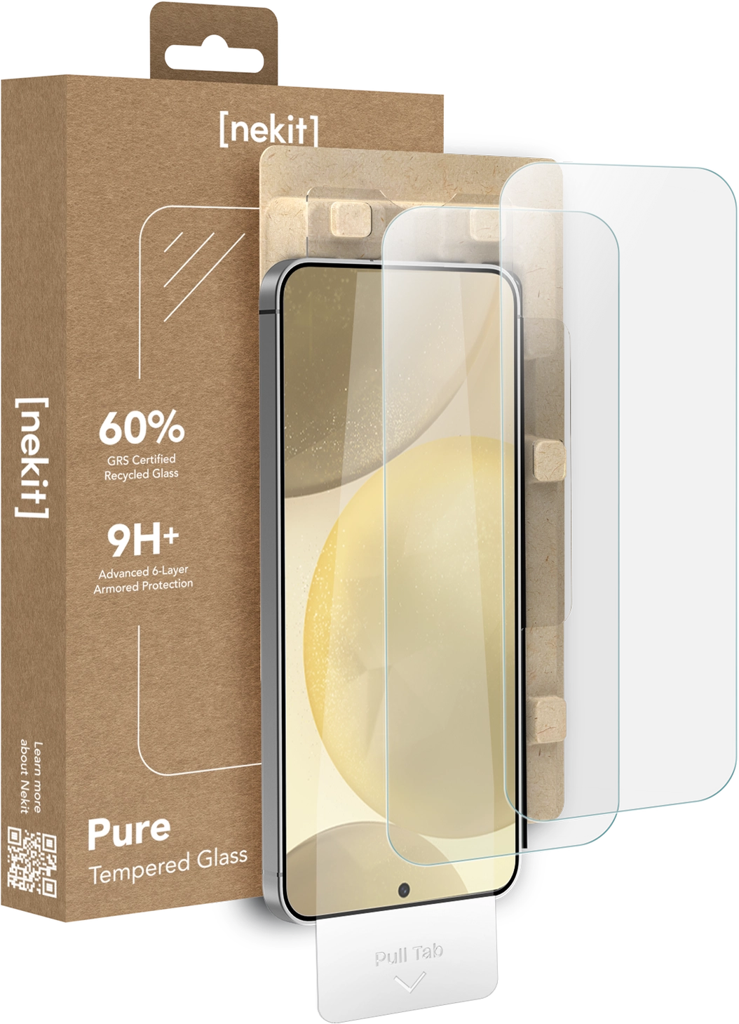 NEKIT Pure Samsung Galaxy S24 Plus Tempered GRS Glass Installatiebox (2-Pack) afbeelding 1