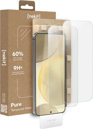 NEKIT Pure Samsung Galaxy S24 Plus Tempered GRS Glass Installatiebox (2-Pack) afbeelding 1