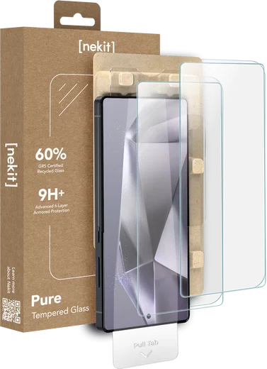 NEKIT Pure Samsung Galaxy S24 Ultra Tempered GRS Glass Installatiebox (2-Pack) afbeelding 1