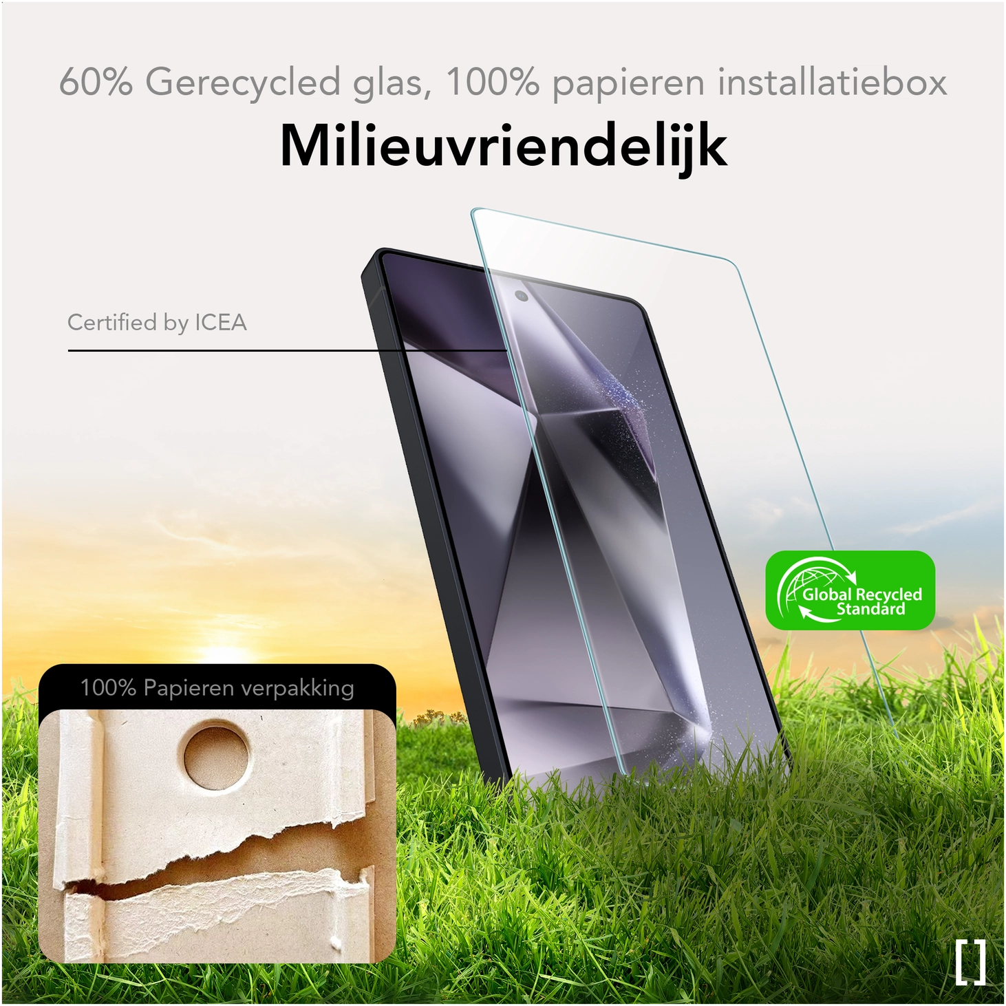 NEKIT Pure Samsung Galaxy S24 Ultra Tempered GRS Glass Installatiebox (2-Pack) afbeelding 5