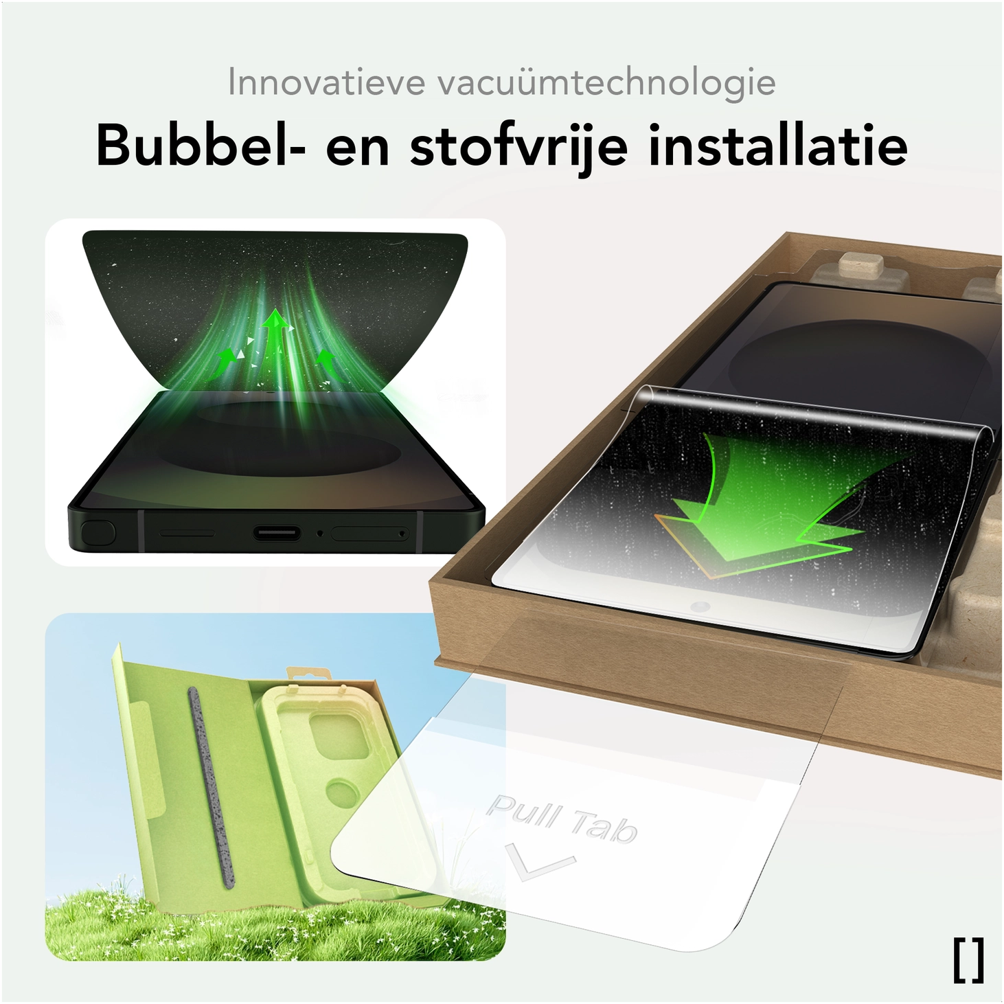 NEKIT Pure Samsung Galaxy S25 Tempered GRS Glass Installatiebox (2-Pack) afbeelding 8