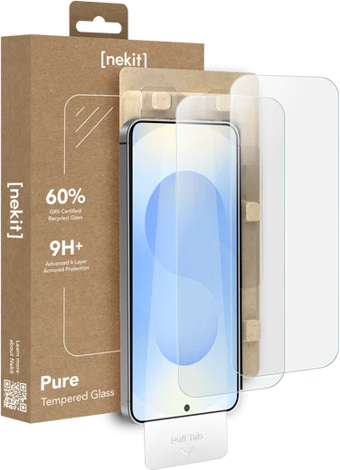 NEKIT Pure Samsung Galaxy S25 Plus Tempered GRS Glass Installatiebox (2-Pack) afbeelding 1