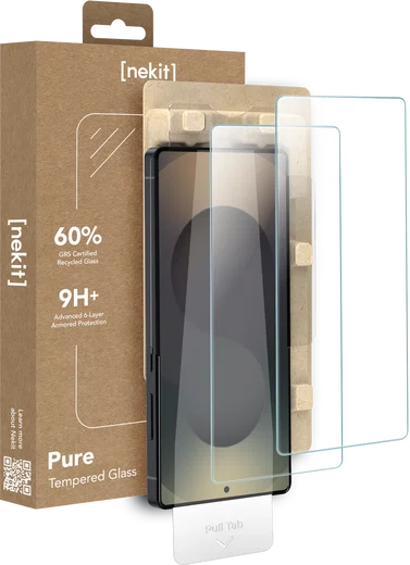 NEKIT Pure Samsung Galaxy S25 Ultra Tempered GRS Glass Installatiebox (2-Pack) afbeelding 1