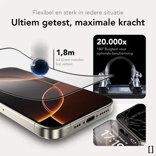 NEKIT Pure iPhone 17e/16e/14/13 Pro Tempered GRS Glass Installatiebox (2-Pack) afbeelding 5