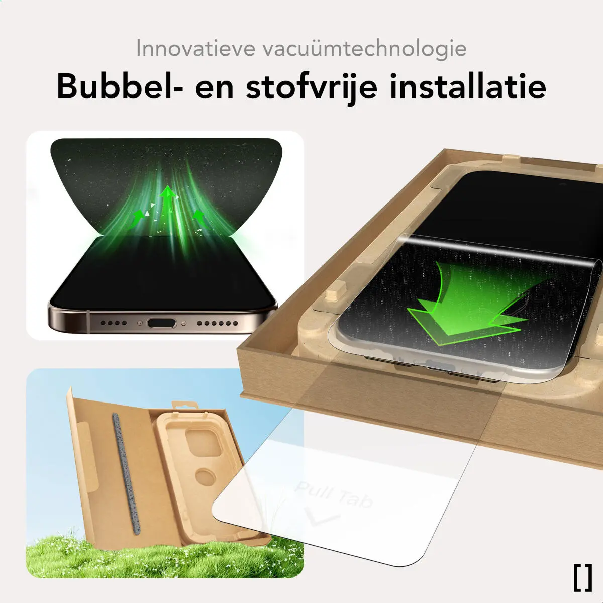 NEKIT Pure iPhone 17e/16e/14/13 Pro Tempered GRS Glass Installatiebox (2-Pack) afbeelding 8