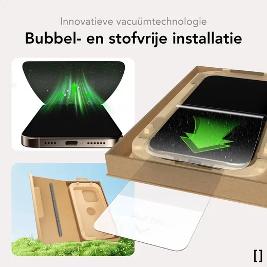 NEKIT Pure iPhone 17e/16e/14/13 Pro Tempered GRS Glass Installatiebox (2-Pack) afbeelding 8
