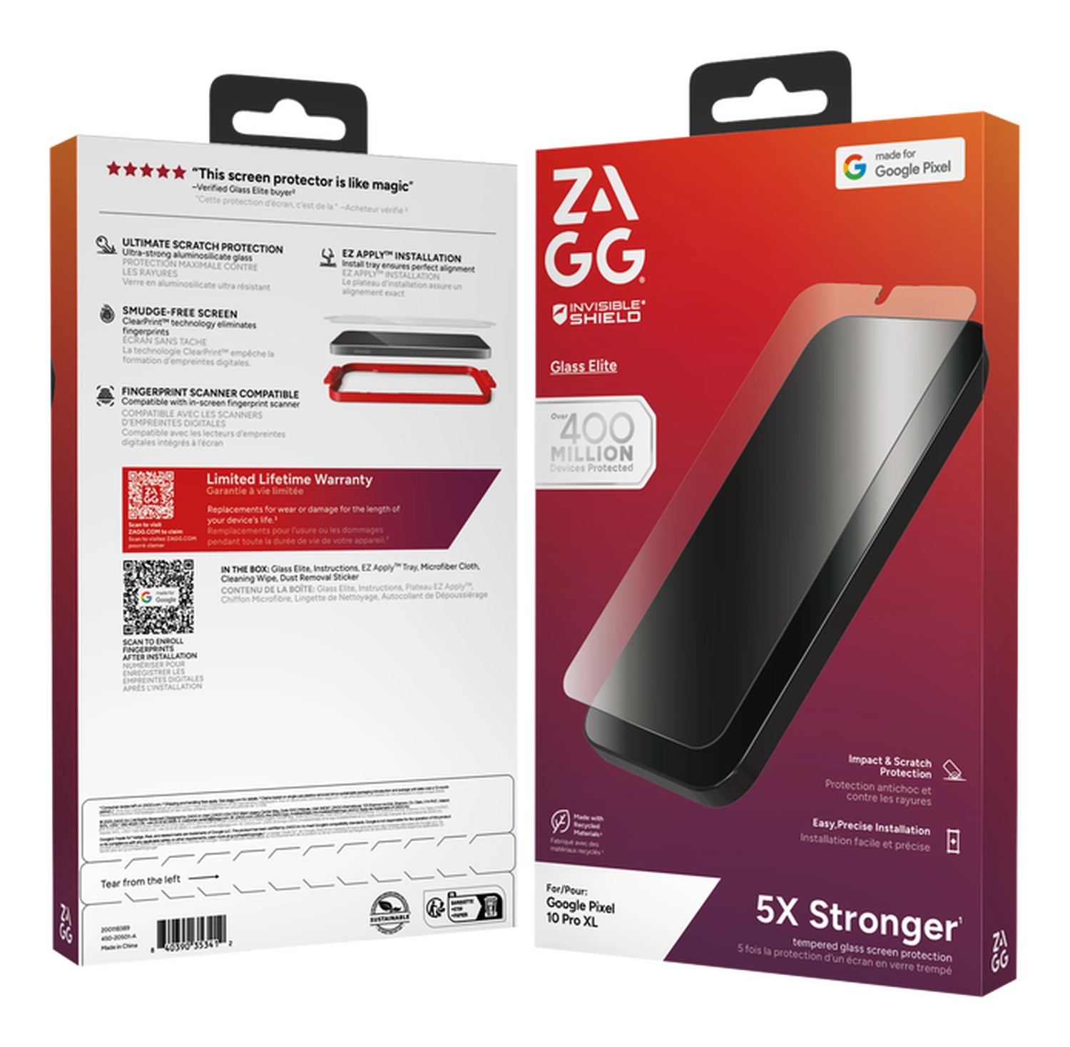ZAGG InvisibleShield Glass Elite Google Pixel 10 Pro XL/9 Pro XL Screenprotector afbeelding 10