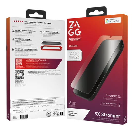 ZAGG InvisibleShield Glass Elite Google Pixel 10 Pro XL/9 Pro XL Screenprotector afbeelding 10