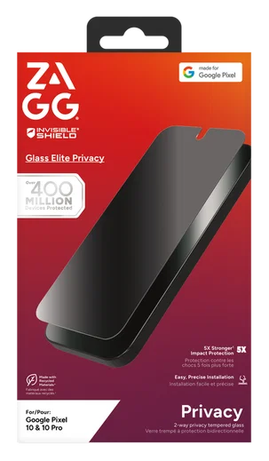 ZAGG InvisibleShield Glass Privacy Google Pixel 10 / 10 Pro / 9 Pro Protector afbeelding 1