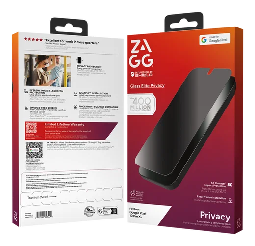 ZAGG InvisibleShield Glass Privacy Google Pixel 10 / 10 Pro / 9 Pro Protector afbeelding 5