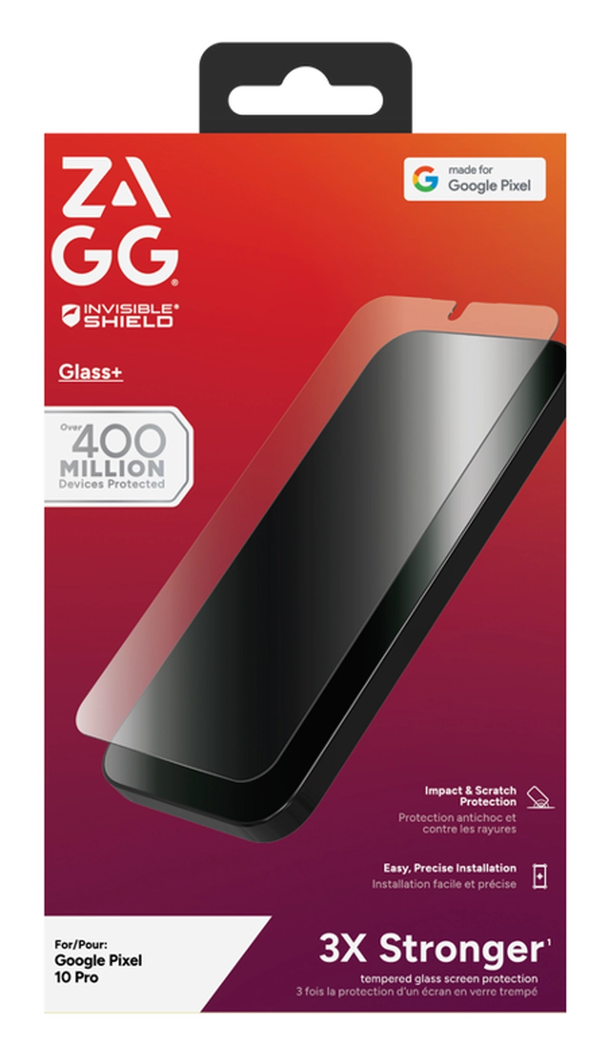 ZAGG InvisibleShield Glass XTR4 Google Pixel 10/10 Pro/9 Pro Screen Protector afbeelding 1