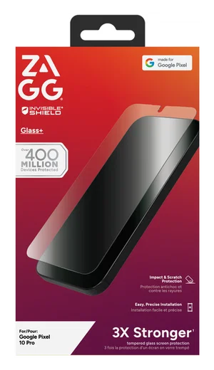 ZAGG InvisibleShield Glass XTR4 Google Pixel 10/10 Pro/9 Pro Screen Protector afbeelding 1