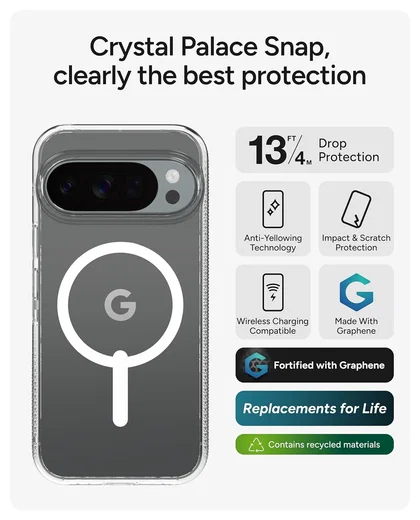 ZAGG Crystal Palace Snap Google Pixel 10 Pro XL Hoesje MagSafe Transparant afbeelding 3