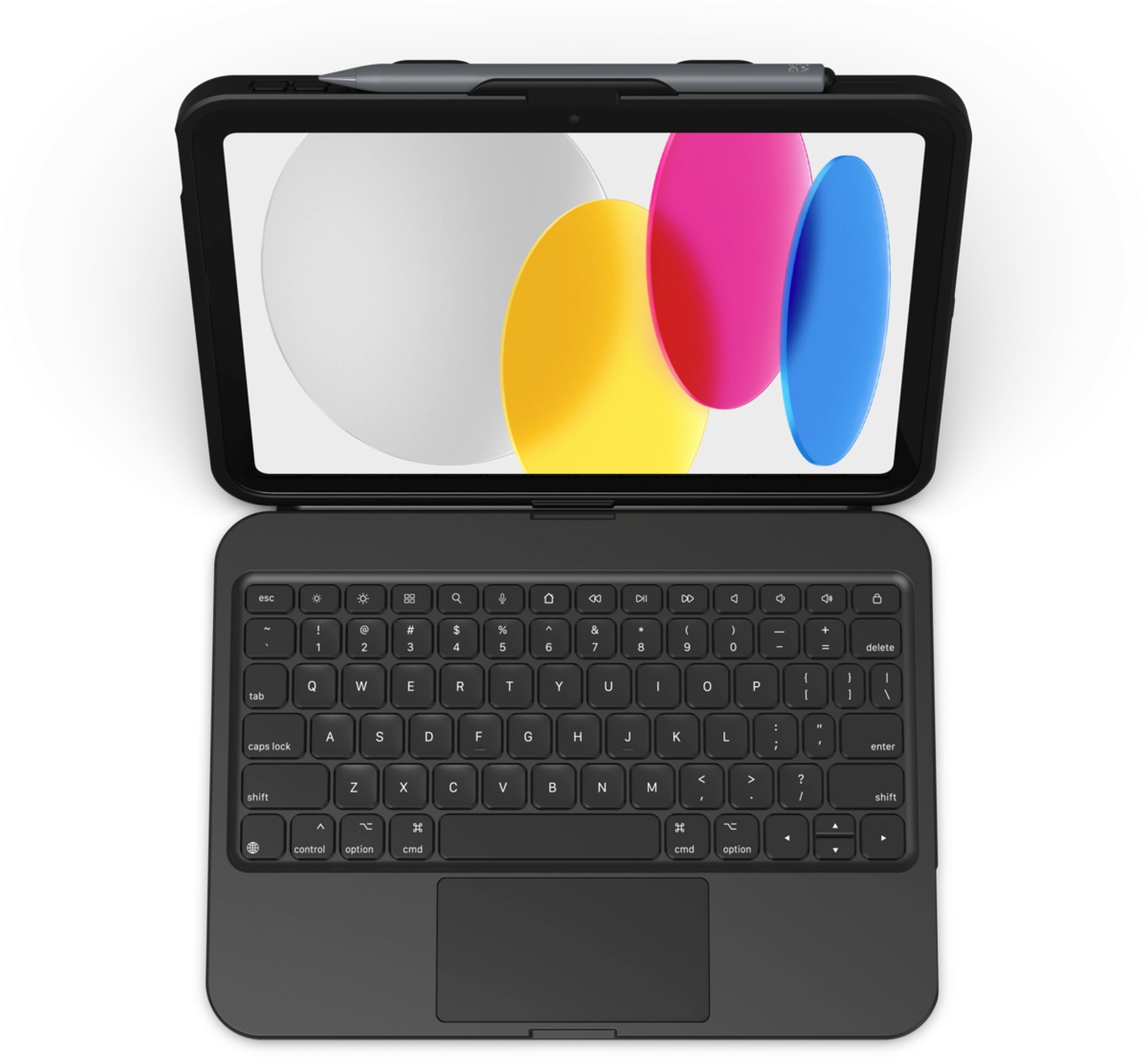 ZAGG Tough Keys iPad 11 (2025) / 10.9 (2022) Toetsenbord Hoes Book Case Zwart afbeelding 10