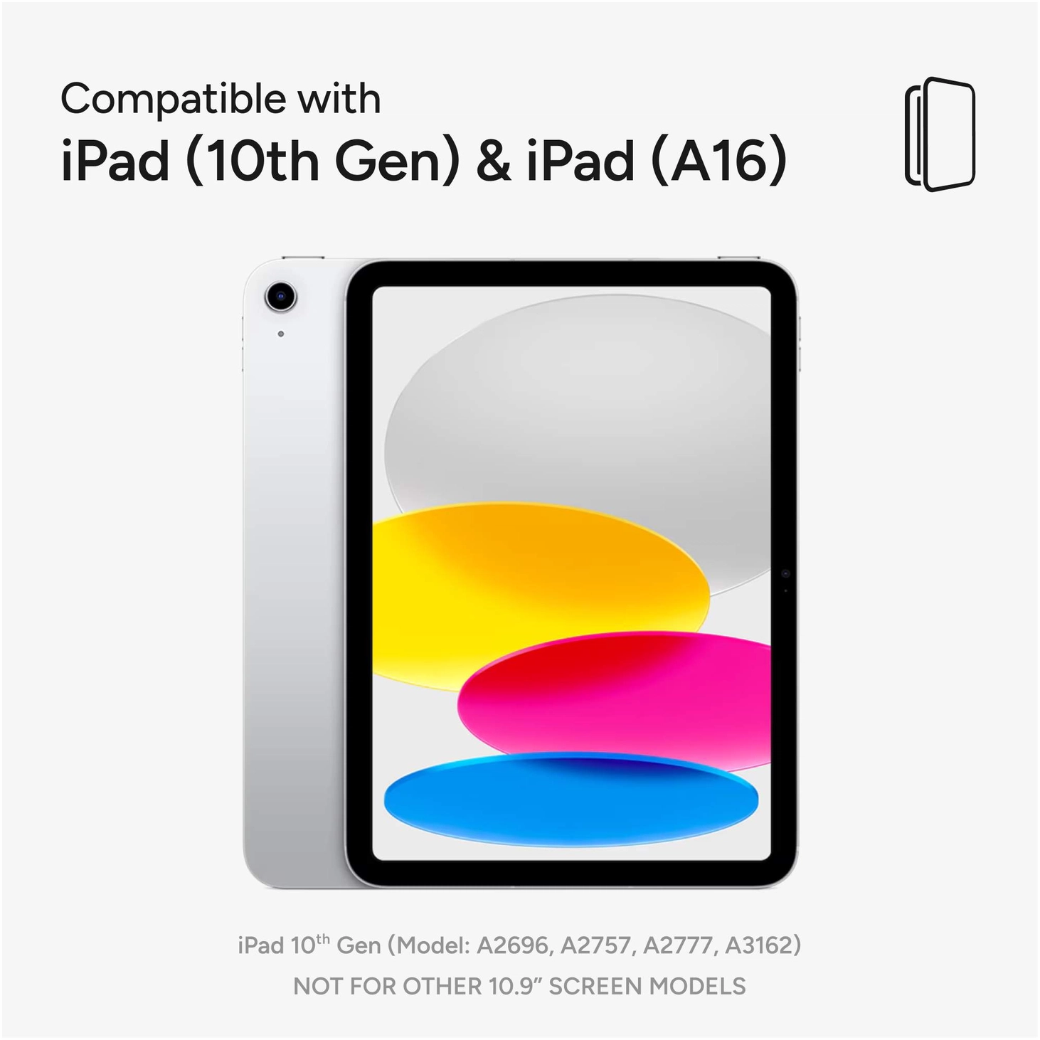 ZAGG Tough Keys iPad 11 (2025) / 10.9 (2022) Toetsenbord Hoes Book Case Zwart afbeelding 2