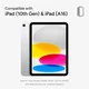 ZAGG Tough Keys iPad 11 (2025) / 10.9 (2022) Toetsenbord Hoes Book Case Zwart afbeelding 2